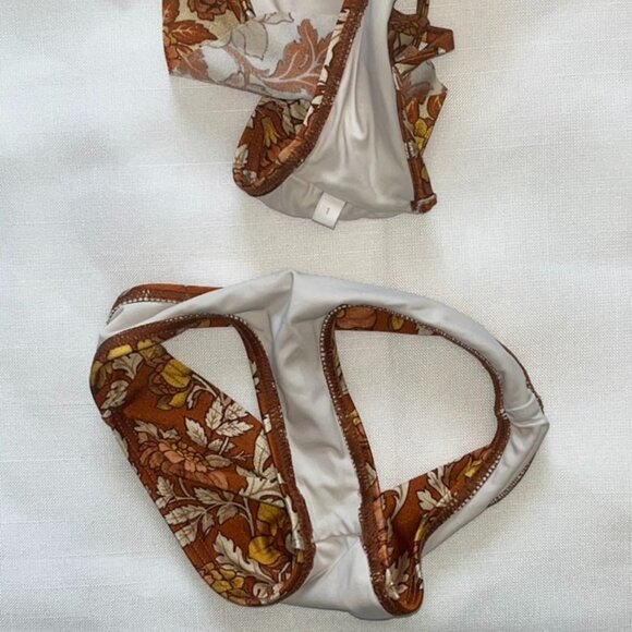 ZIMMERMANN Kids' Andie Frill Two-piece Swimsuit In Orange Size 1 - Picture 4 of 6